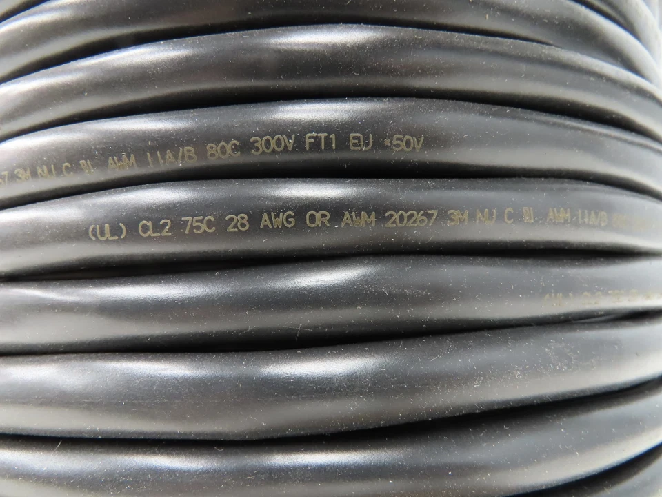 3M 3659/37SF 300 Wire Spool 36AWG 300' 37 Conductor Flat Ribbon Cable 黑色 — 第 4/4 张图片