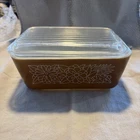 Vintage Pyrex 0502 woodland flowers 1.5 Pint Refrigerator Dish With Lid