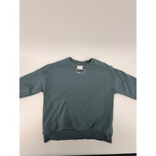 Zara Kids Boys Girls Teal Blue Dropped Shoulder Crewneck Sweatshirt Size 5 110cm