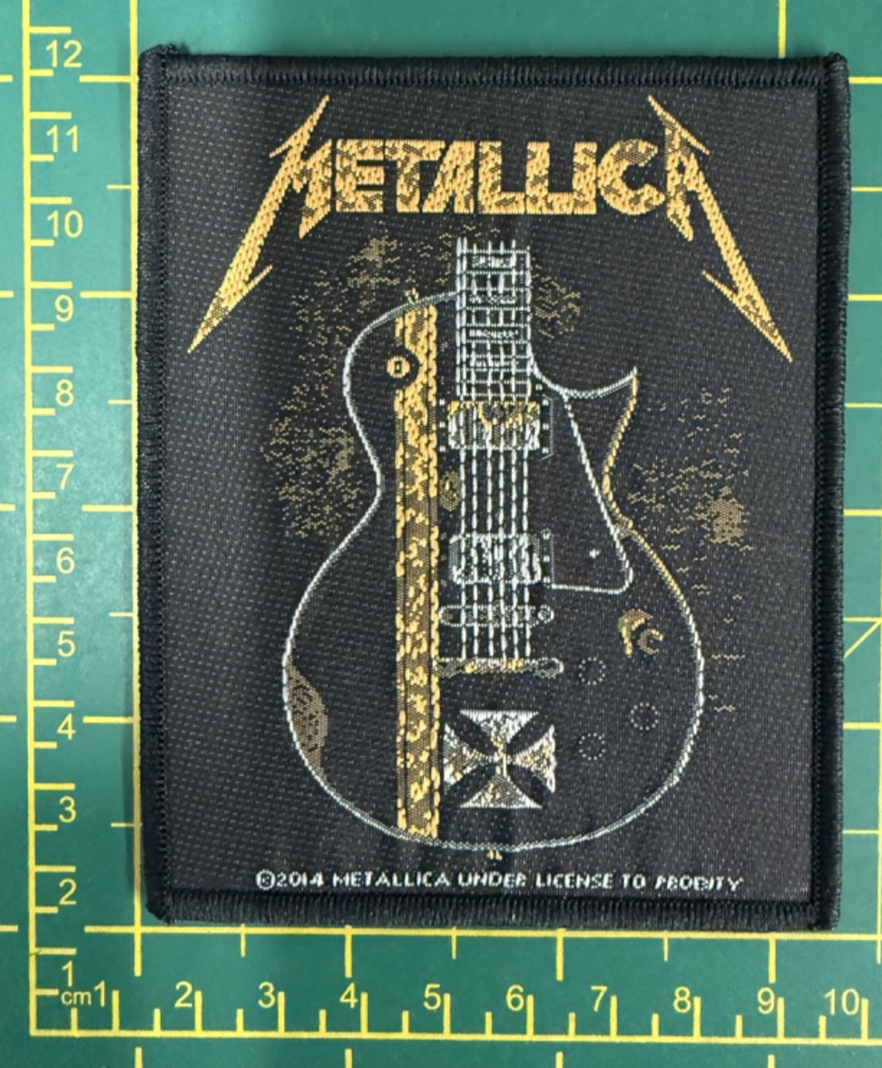 Metallica Hetfield Guitar Woven Sew On Patch Officially Licensed