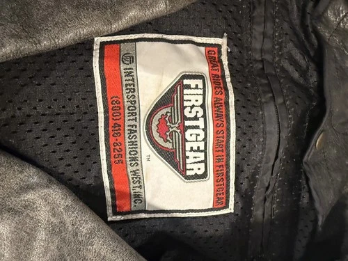 Vintage First Gear Jacket Men XL Leather Motorcycle Buckle Distressed Biker Heav image 2