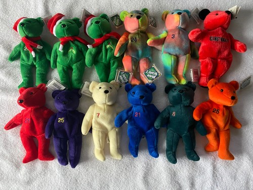 Nice Lot of 13 Assorted MLB Salvino’s Bamm Beanos Beanie Bears