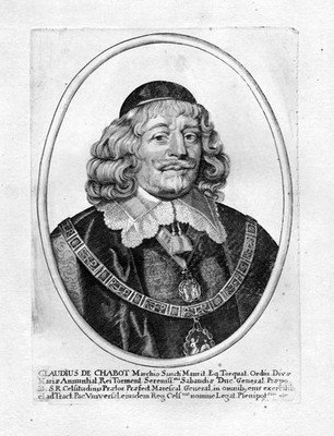 ca 1650 Claudius de Chabot Schwaben Markgraf Portrait Kupferstich antique print