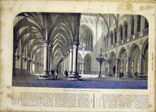 Original Old Antique Print Breme Building Architecture French 1865 Victorian