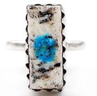 Natural K2 Blue Azurite In Quartz 925 Sterling Silver Ring Jewelry Sz 6 @9-4 — photo 1