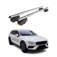 DachträGer GepäCkträGer FüR Volvo V60 Cross Country 2017-2023 ABE Alu Grau