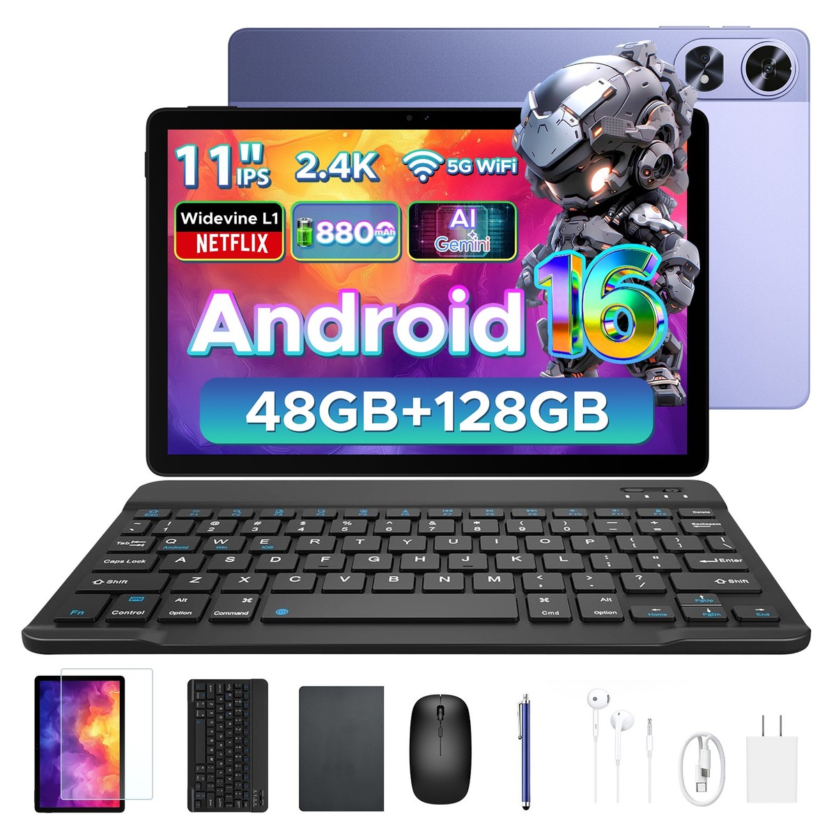 POCKAM P11 Pro Android 16 Tablet 11 inch Tablet 48GB+128GB 8800mAh