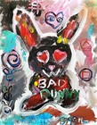 Recovery Rabbit Contemporary Expressionist Original Painting 11x14  — photo 1