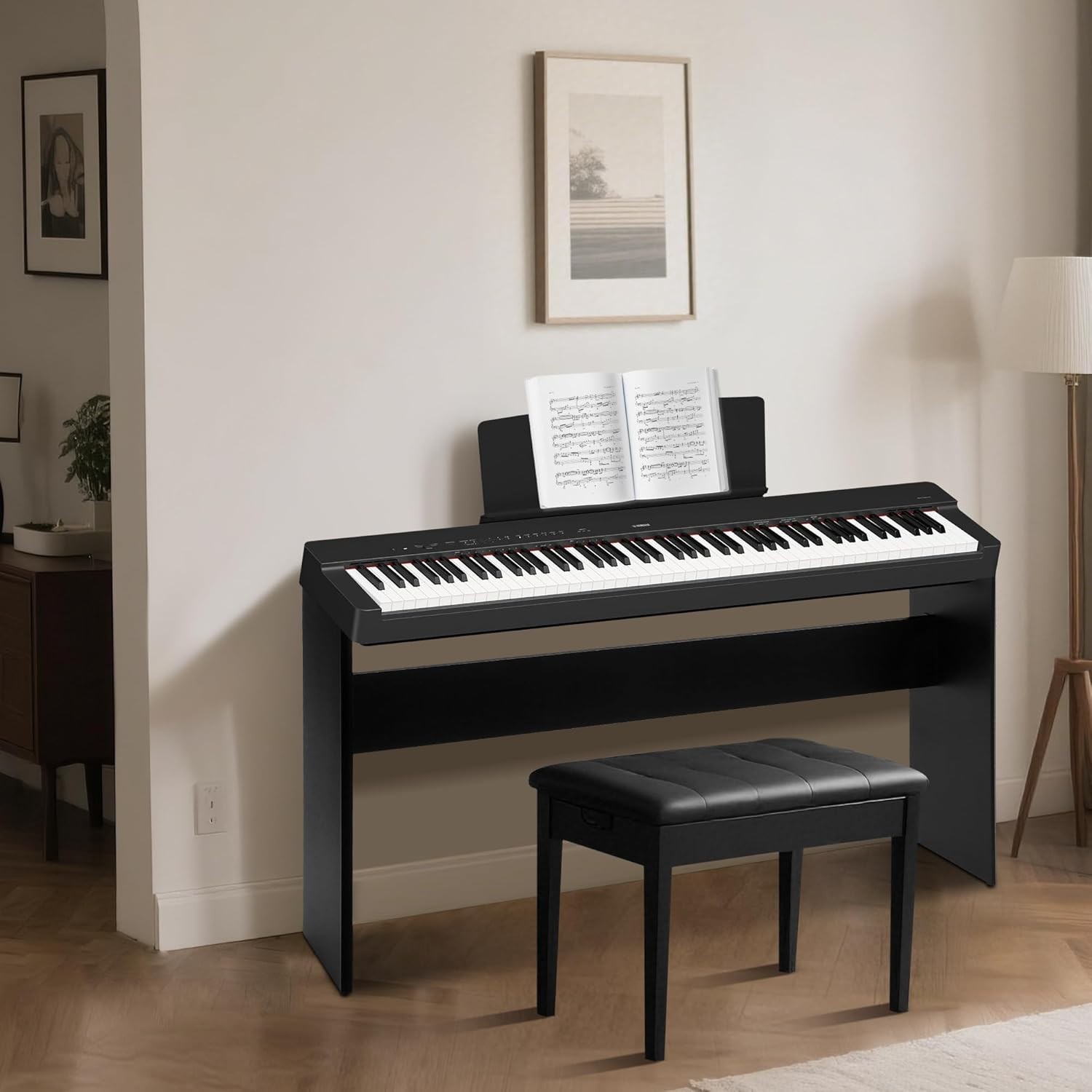 Supporto Tastiera,Mobili in Legno Tastiera Pianoforte Supporto per Adulti Compatibile per Ya foto 4