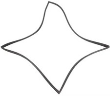 True 810778 OEM Refrigerator Replacement 30" x 27.5" Black Door Gasket