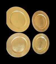 10 Pack Gold Charger Plates 13 Inch Round Chargers for Dinner Decorative ELEGANT