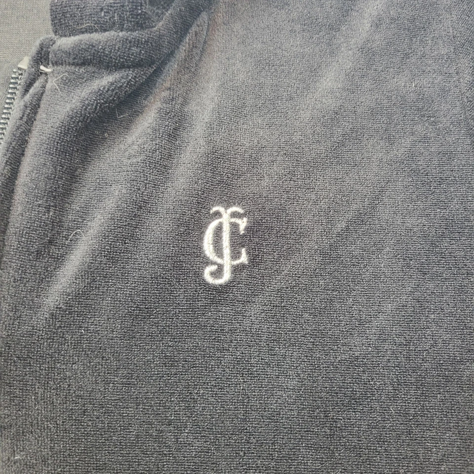 Chaqueta Juicy Couture Niñas XL 16 Terciopelo Sudadera con Capucha Cremallera Estrás Jugosa Niños Y2K Foto 3 de 4