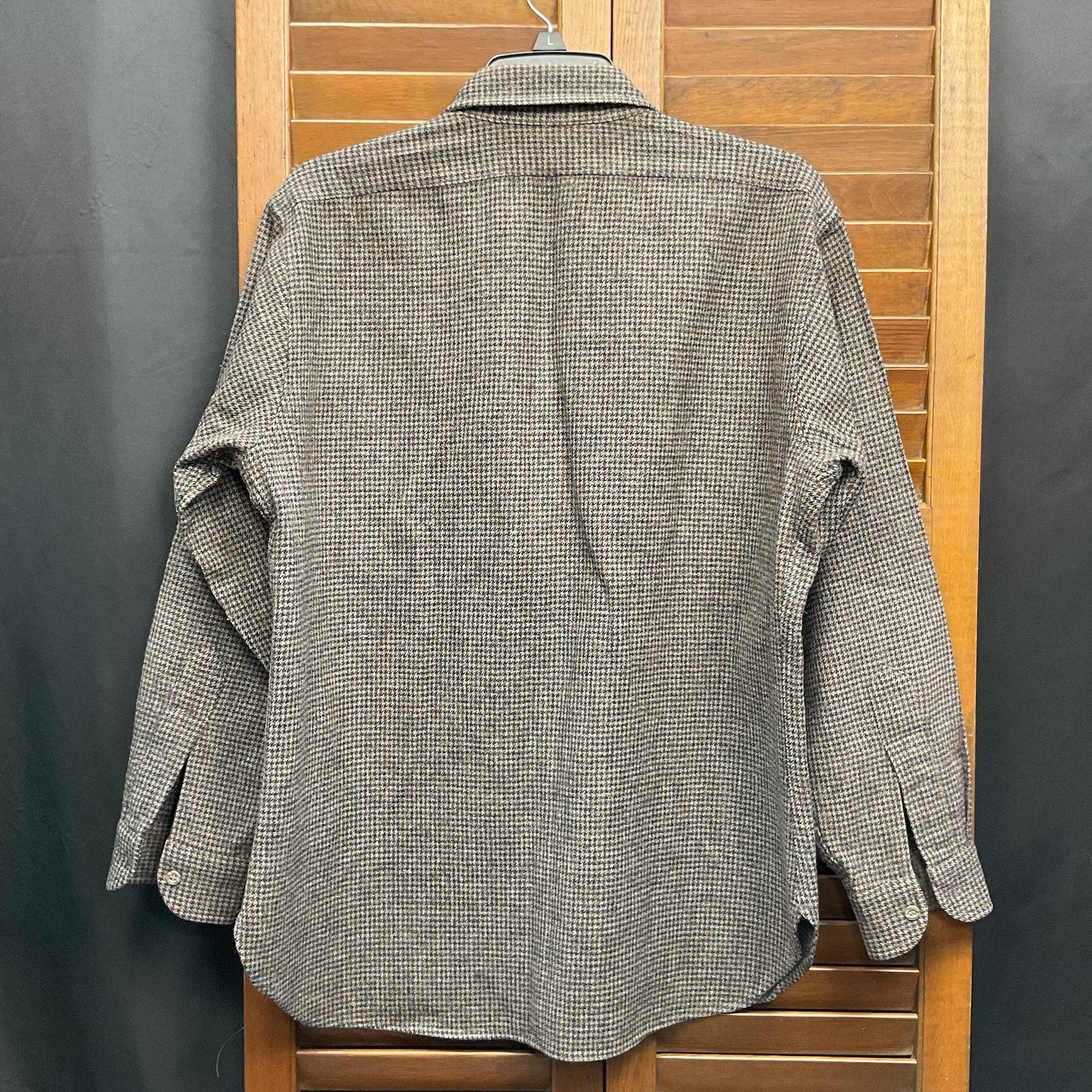 VTG Sir Pendleton Brown Houndstooth Button Down S… - image 3