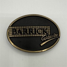 Barrick Mining Solid Brass Antique Finish Clamp Closure Belt Buckle for Men 1.5"