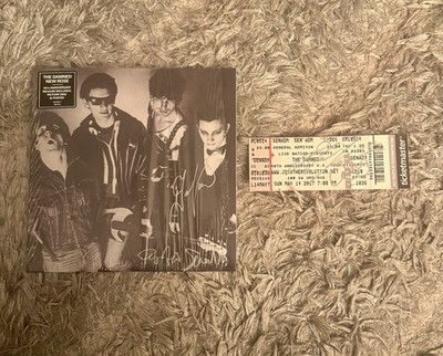 THE DAMNED Signed New Rose 40th Anniv 7'' Picture Disc Vinyl & 2017 Ticket Stub
