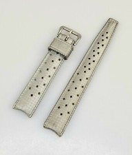 16mm VINTAGE TROPIC GREY NOS DIVERS WATCH STRAP BAND   CURVED - 1960s SWISS