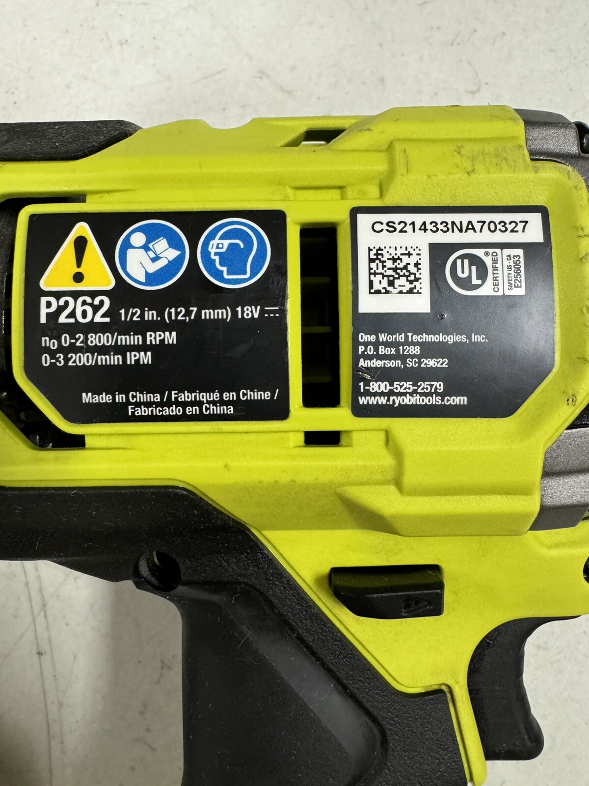 Ryobi P262 ONE+ HP Brushless Impact Wrench W/ Battery and Charger 33287178230 eBay