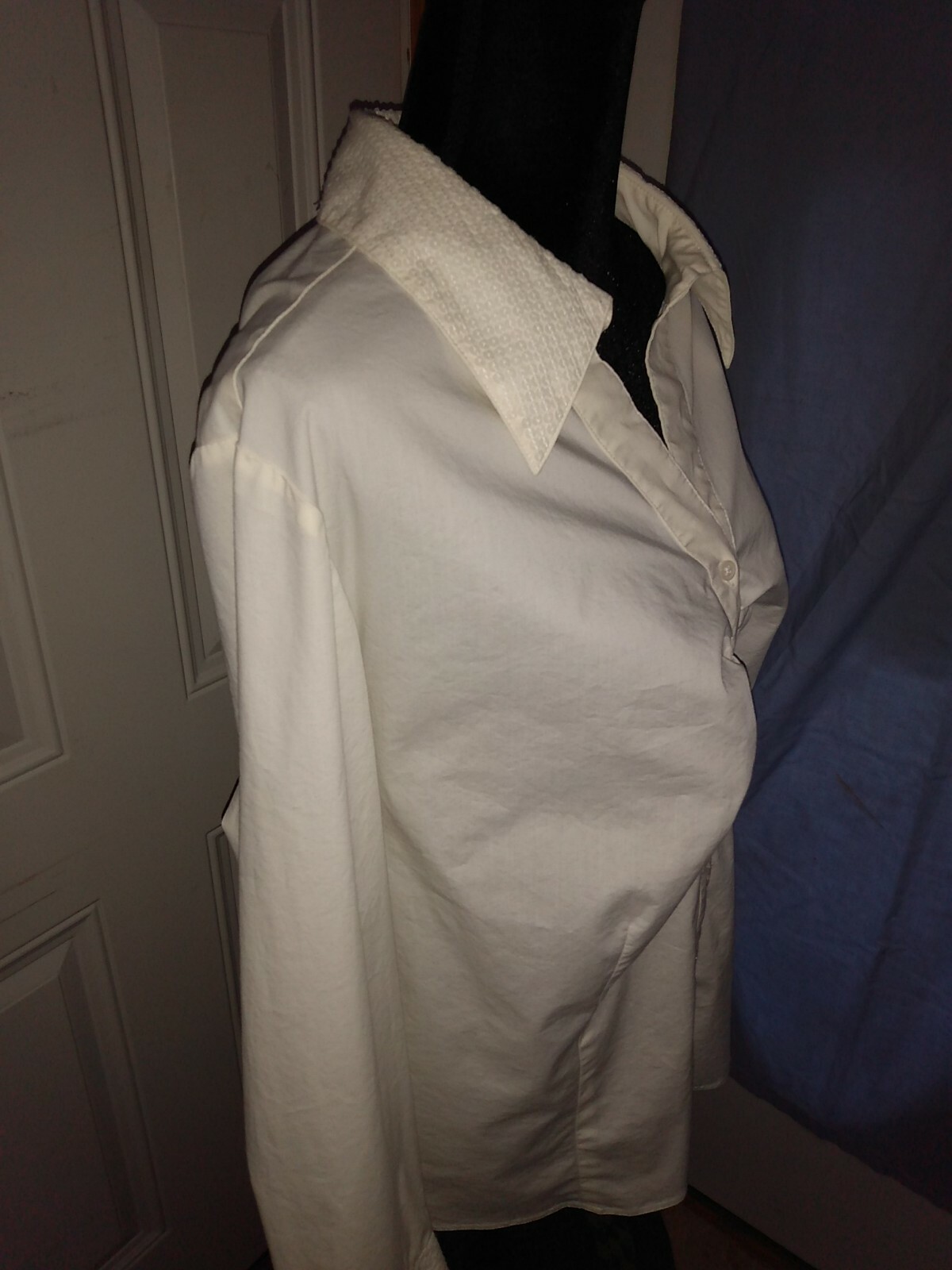 Lane bryant  Eggshell Button Down 22/24 Blouse pi… - image 4