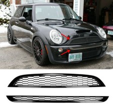 2x For 2001-2006 Mini One & Cooper R50 R52 R53 Front Grille Kit Gloss Black UK