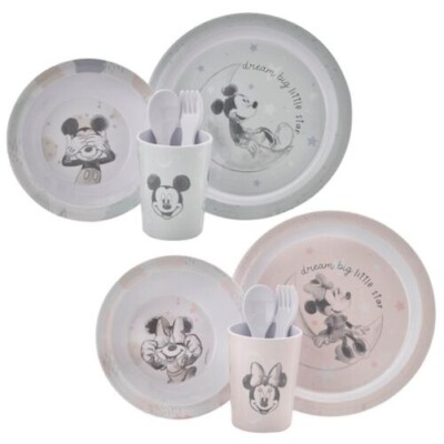Disney Baby 5 Teile Melamin Füttern Set Tasse Schüssel Teller Besteck - Wähle