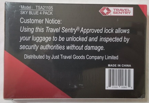 4 Pack Travel Sentry Forge TSA Luggage Locks Combination Lock Blue TSA21105 - Picture 2 of 2