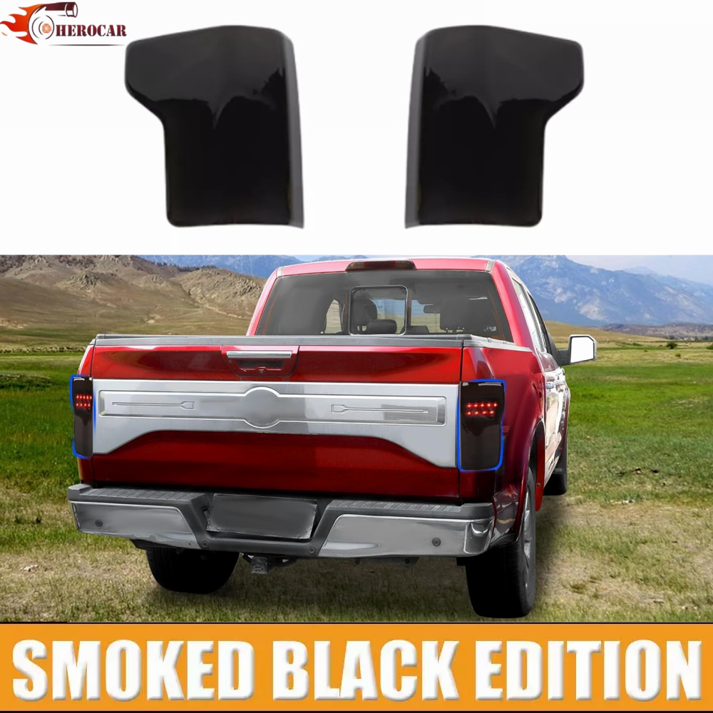 Smoked Black Tail Light Cover Trim Kit for Ford F150 2015-2020 - 2PCS