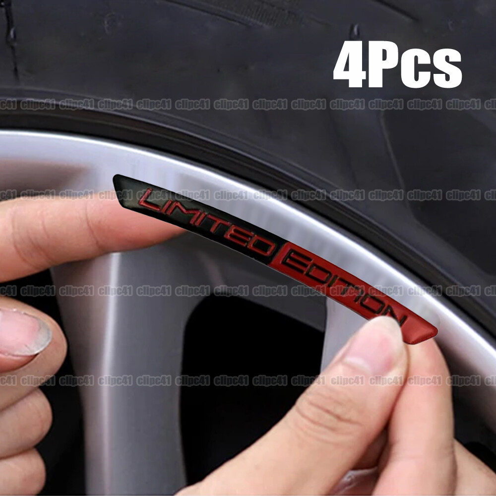 4Pcs Limited Edition Car Wheel Hub Emblem Badge Stickers