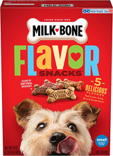 Milk-Bone Flavor Snacks Dog Treats, Small Biscuits, 24 Ounce Crunchy Texture Hel