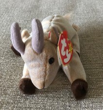 Rare TY Beanie Baby Goatee the Goat New With Tags, Tag Errors 1998/1999