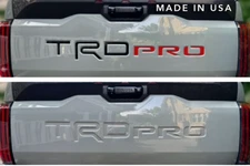 VINYL - MATTE BLACK RED TAILGATE Letters for Toyota Tundra TRD Pro 22 23 24 2025