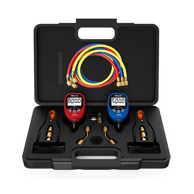 Elitech Digital Manifold Gauge PT-500/800 Wireless HVAC Manifold Gauge w/Hoses