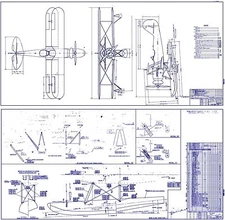 Naval Aircraft Factory N3N Canary Blueprint Plans DVD RARE Biplane WW2  1940's
