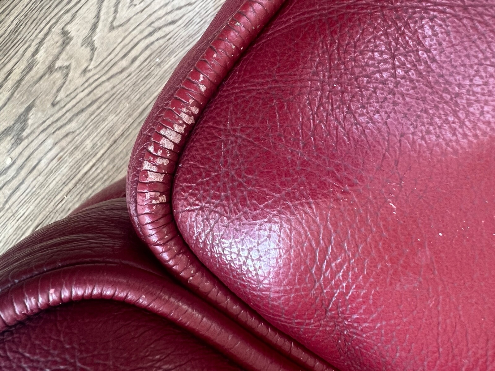 Red Leather Sofa, used but very good condition. eBay