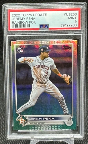 2022 Topps Update Jeremy Pena Silver Rainbow Foil RC #US253 PSA 9 Houston Astros