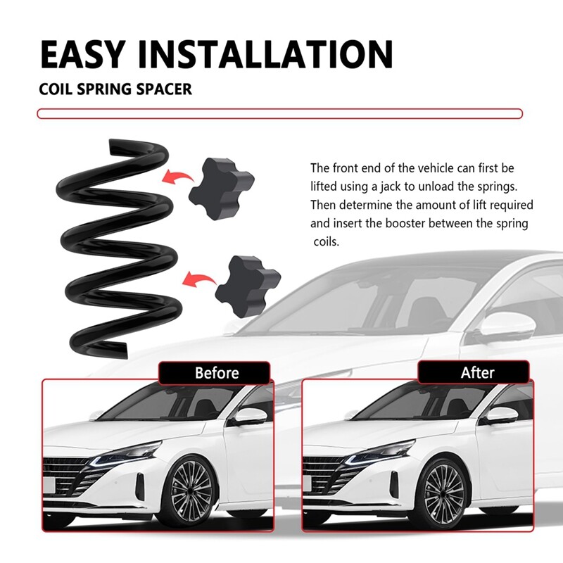 6PCS Heavy Duty Rubber Coil Spring Booster for 1Inch to 1.5Inch Coil