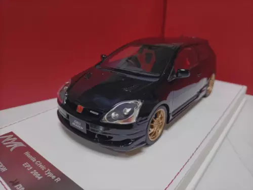Modellino auto AMC 1/18 resina Honda Mugen Civic Type R EP3 nero - Foto 4 di 6