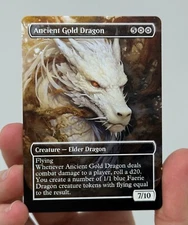 Ancient Gold Dragon Proxy Card with Custom designed art