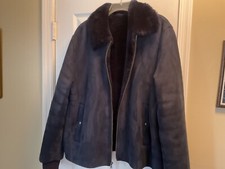 Giacca in shearling uomo Saks Fifth Avenue, colore blu