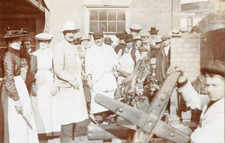 Victorian / Edwardian Cabinet Card Photo Ox Roast Social History Young Warwick