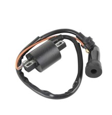 High Performance Ignition Coil - Compatible With Suzuki RV90, 125, 250, S32, T20 Models - 6V Or 12V - Black, Part #IYH0002