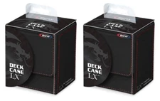 2 Black Card Deck Boxes BCW LX Gaming Deck Holder Magnet MTG Storage Case BCW
