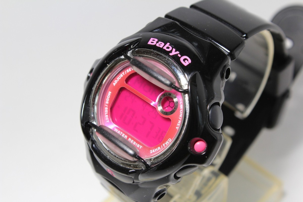CASIO vintage BG-169R pink Black Baby G shock resistant Watch cat