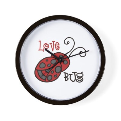 CafePress Love Bug 10'' Wall Clock (1303960459)