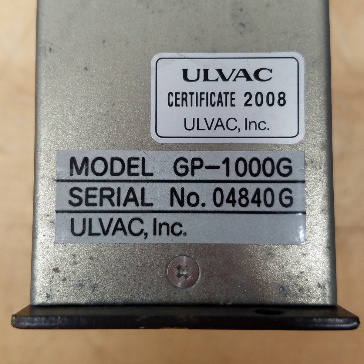 Ulvac GP-1000G Pirani Vacuum Gauge, 85-260Vac - USED | eBay Ulvac GP-1000G Pirani Vacuum Gauge, 85-260Vac - USED | eBay