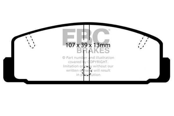 EBC Yellowstuff Rear Brake Pads for Mazda 6 2.0 (GH) (147 BHP) (2007  13) Cena promocyjna