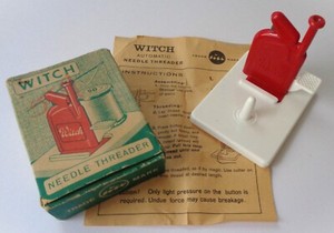VINTAGE WITCH AUTOMATIC NEEDLE THREADER ORIGINAL BOX MADE IN WEST GERMANY