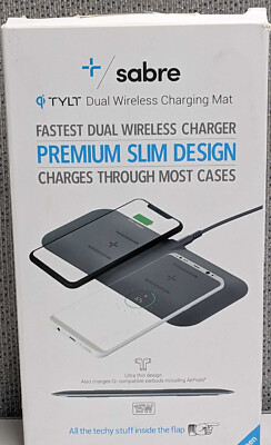 Tylt Sabre Fast Charge 15W Dual Wireless Charger Slim Charging Mat