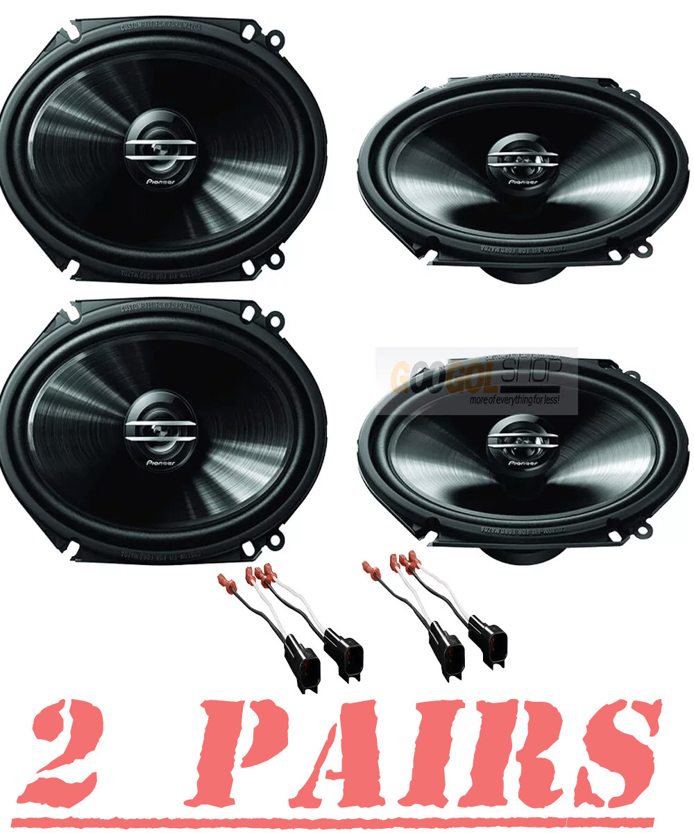 For 1999-14 Ford F-150 Pioneer 6x8&rdquo; (5x7") 250W Front & Rear Car Speaker Upgrade