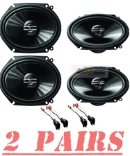 For 1999-14 Ford F-150 Pioneer 6x8” (5x7") 250W Front & Rear Car Speaker Upgrade