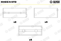 Glyco Kurbelwellenlager FüR Ford Focus Turnier DNW 1.8 Turbo Di/Tddi Transit